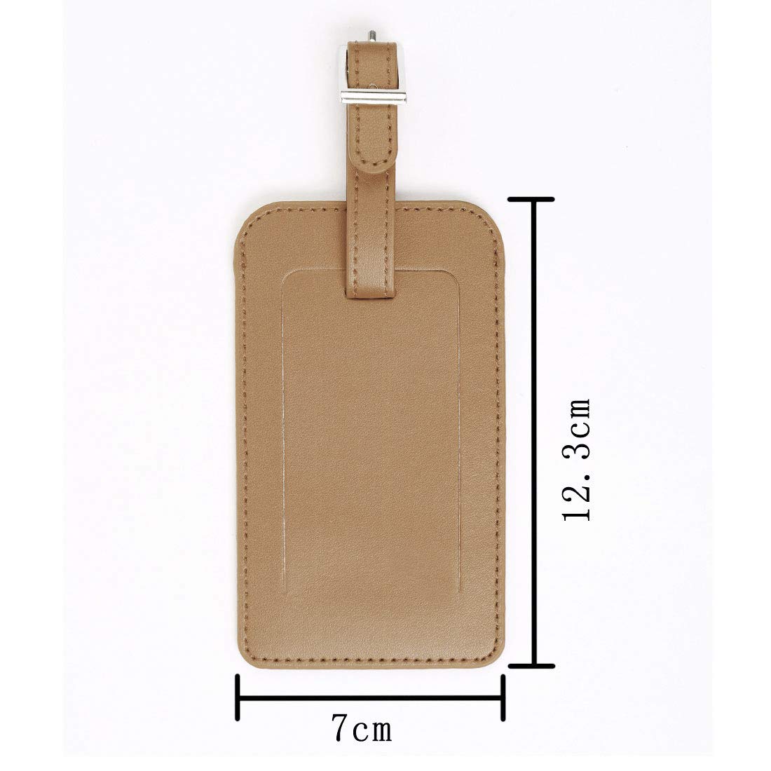 Sourcingmap Home étiquette bagage marron PU lot 2