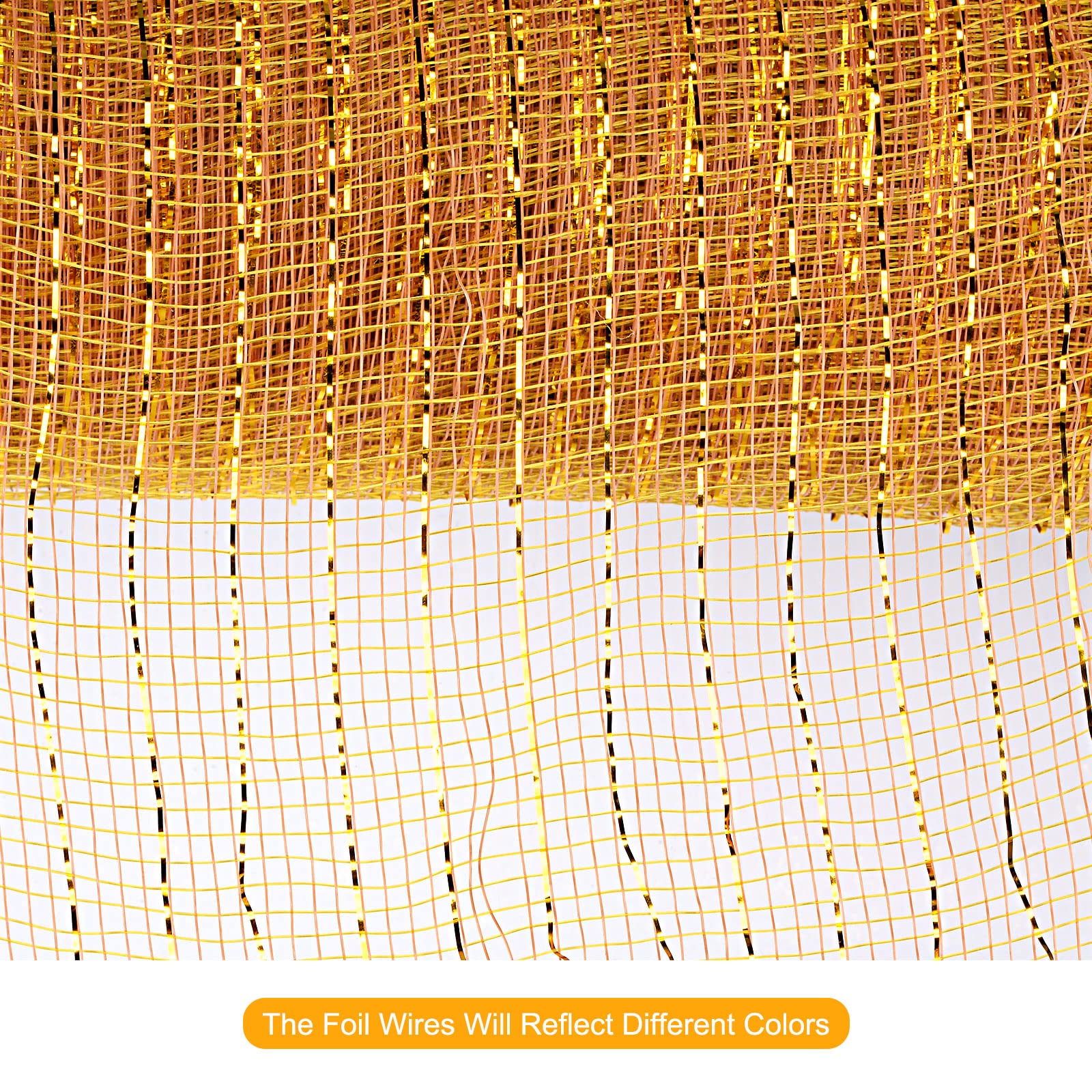 sourcingmap Home & Garden ruban maille jute or profond 1 rouleau extérieur
