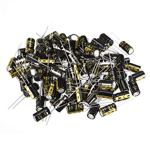 Sourcingmap Industrial 470uF 25V condensateur électrolytique 100 pcs