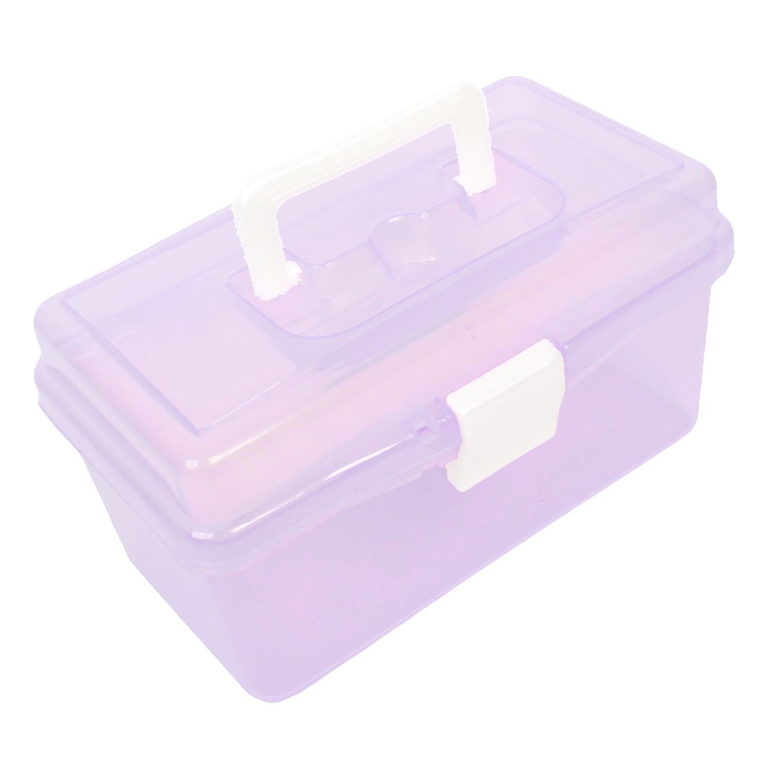Sourcingmap Boîte Rangement Outils Violet Transparent Poignée