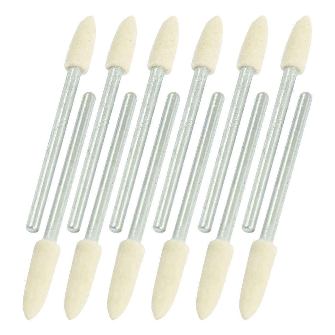 Sourcingmap Feutre Monté 4mm Outil Polissage Tige 3mm Lot 12