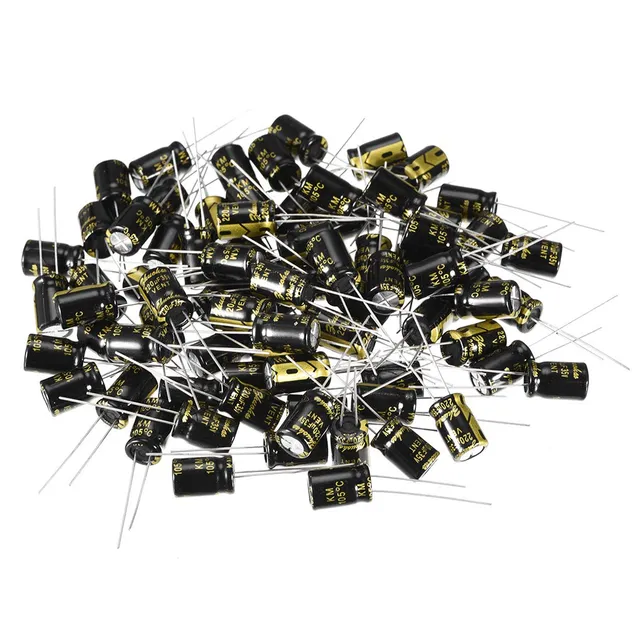 sourcing map Industrial condensateur électrolytique 220uF 35V 80pc