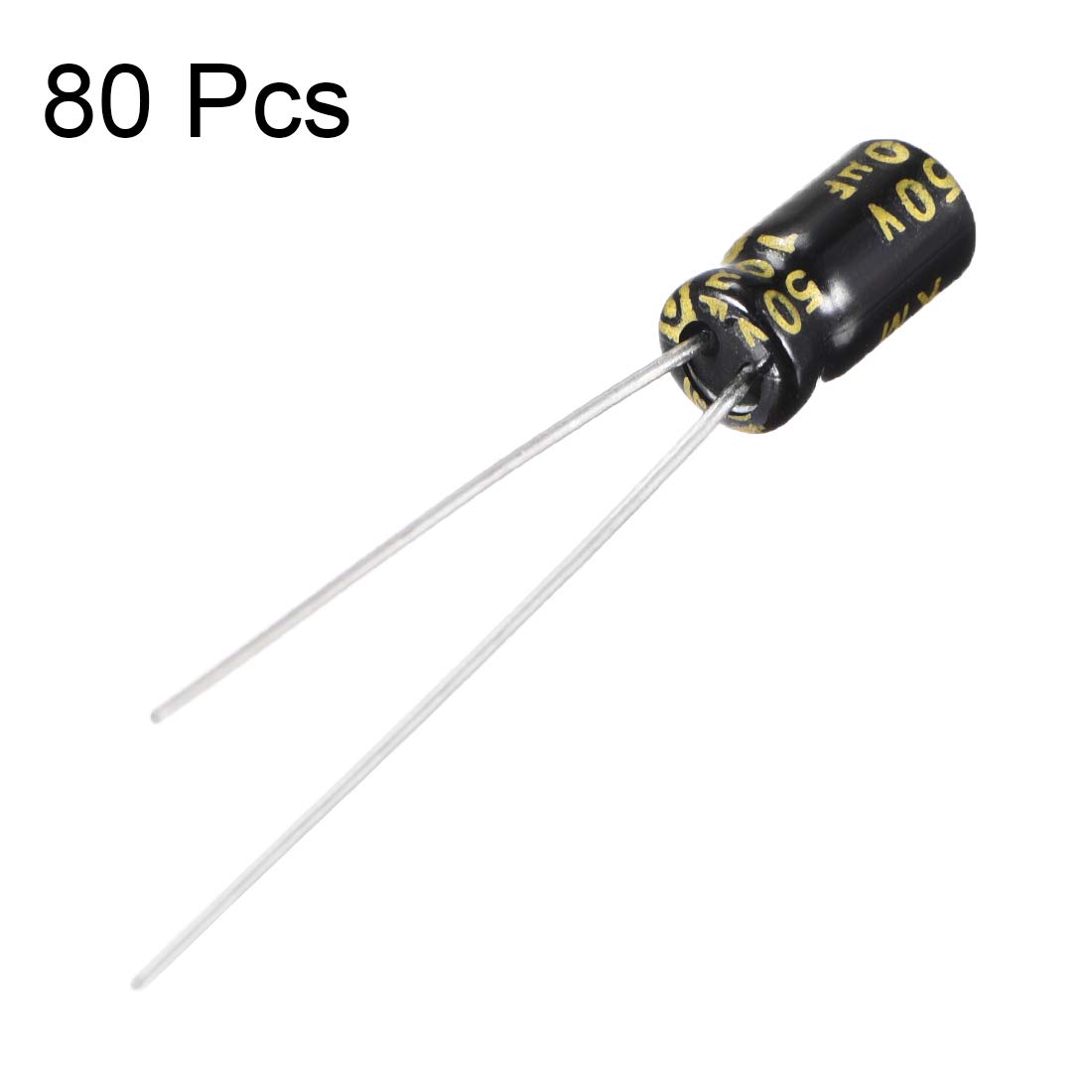 sourcing map 10uF 50V condensateur électrolytique 80 pièces 4x7mm