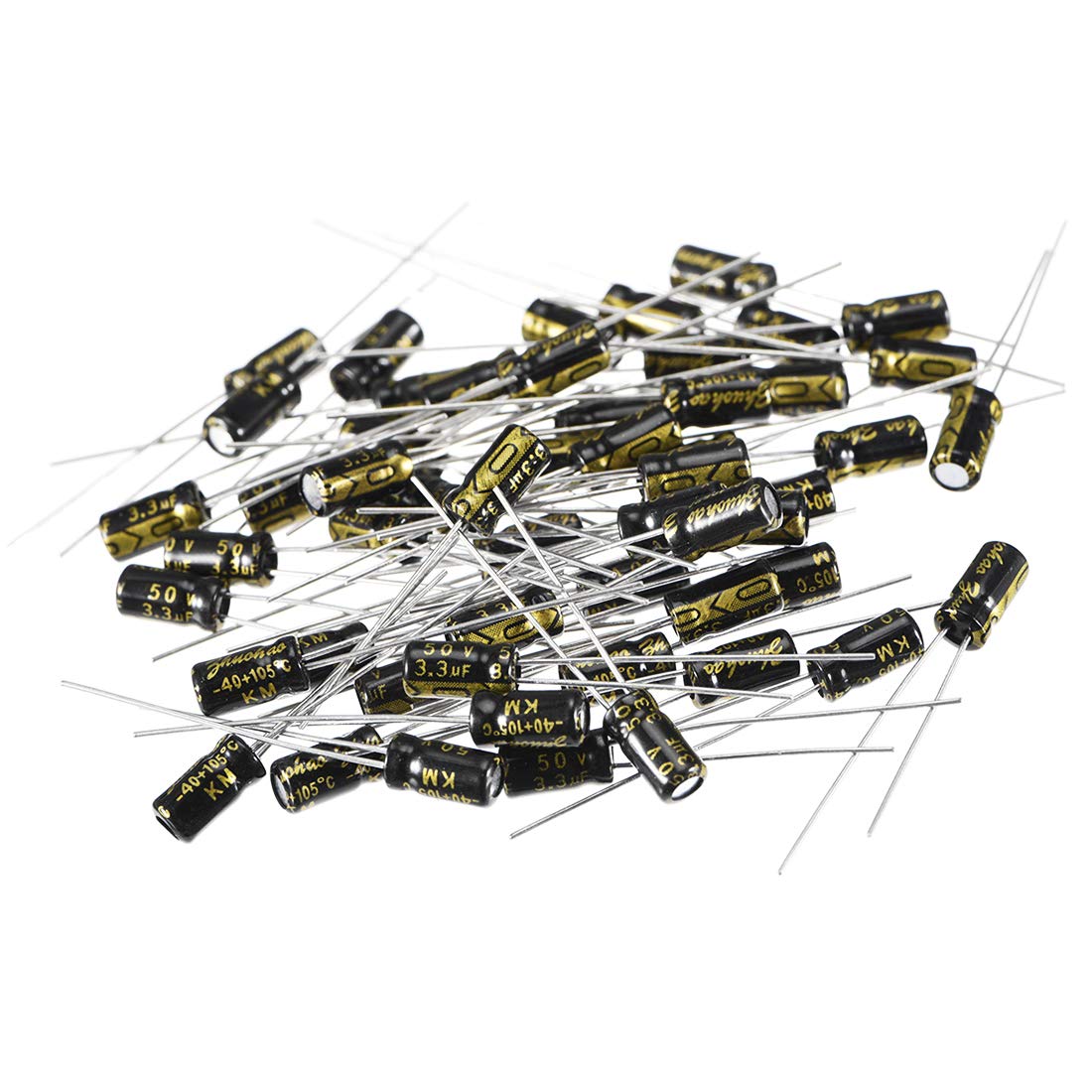 Sourcingmap 3.3uF 50V condensateur électrolytique 50 pcs 4x7mm