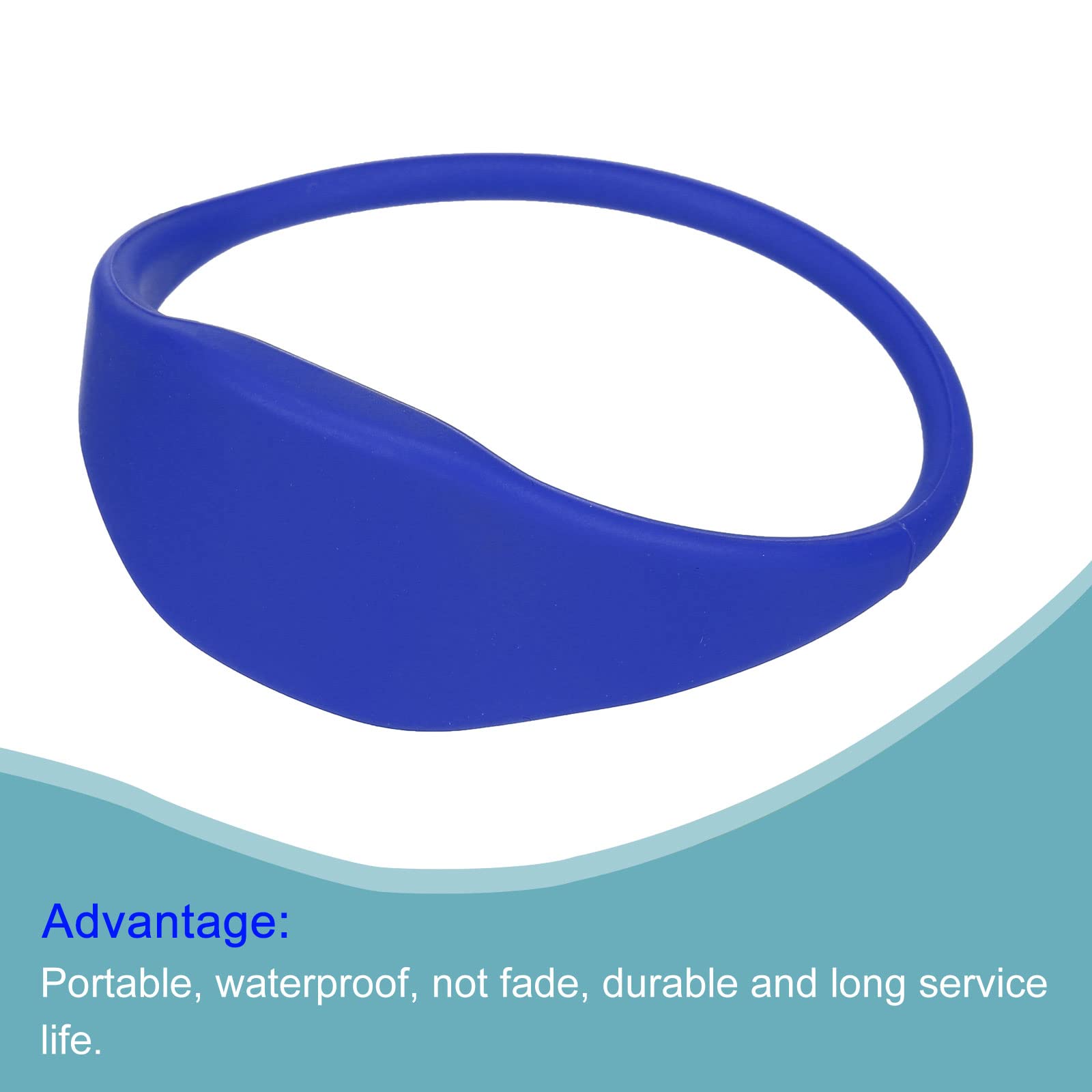 sourcing map bracelet RFID TK4100 125 kHz silicone bleu x5