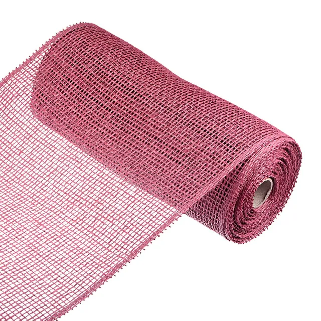 sourcingmap Home & Garden ruban maille jute bordeaux 1 rouleau extérieur
