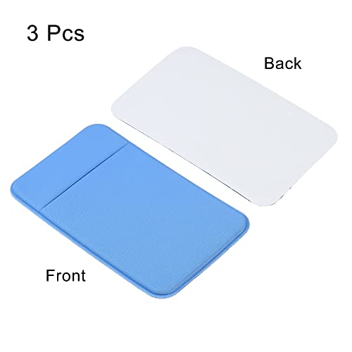 Sourcingmap Office porte-carte spandex bleu x3