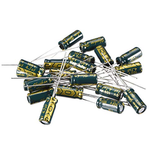 sourcing map Industrial condensateur alu 4.7UF 100V lot 20