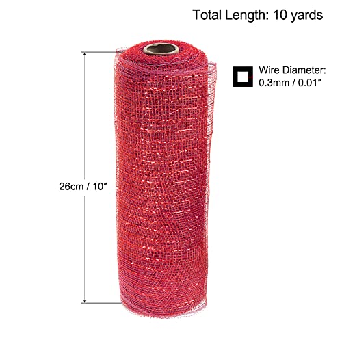 sourcingmap Home & Garden ruban maille jute rouge 1 rouleau imperméable