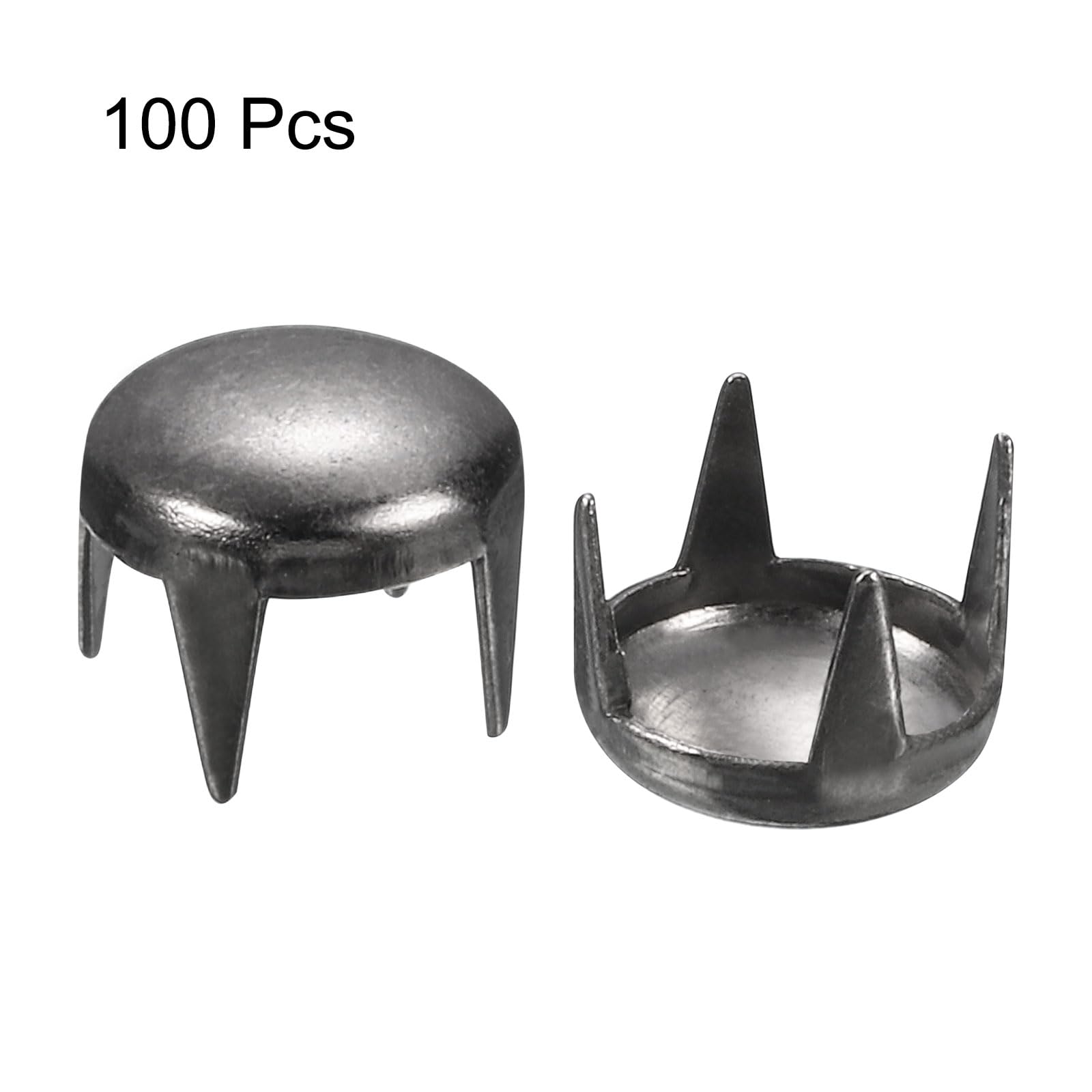 SOURCINGMAP Clous Dôme Métal Noir 7mm Rivets Griffes x100