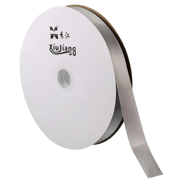 sourcing map Home & Garden Ruban Satin Argenté 20mm x 91,4m