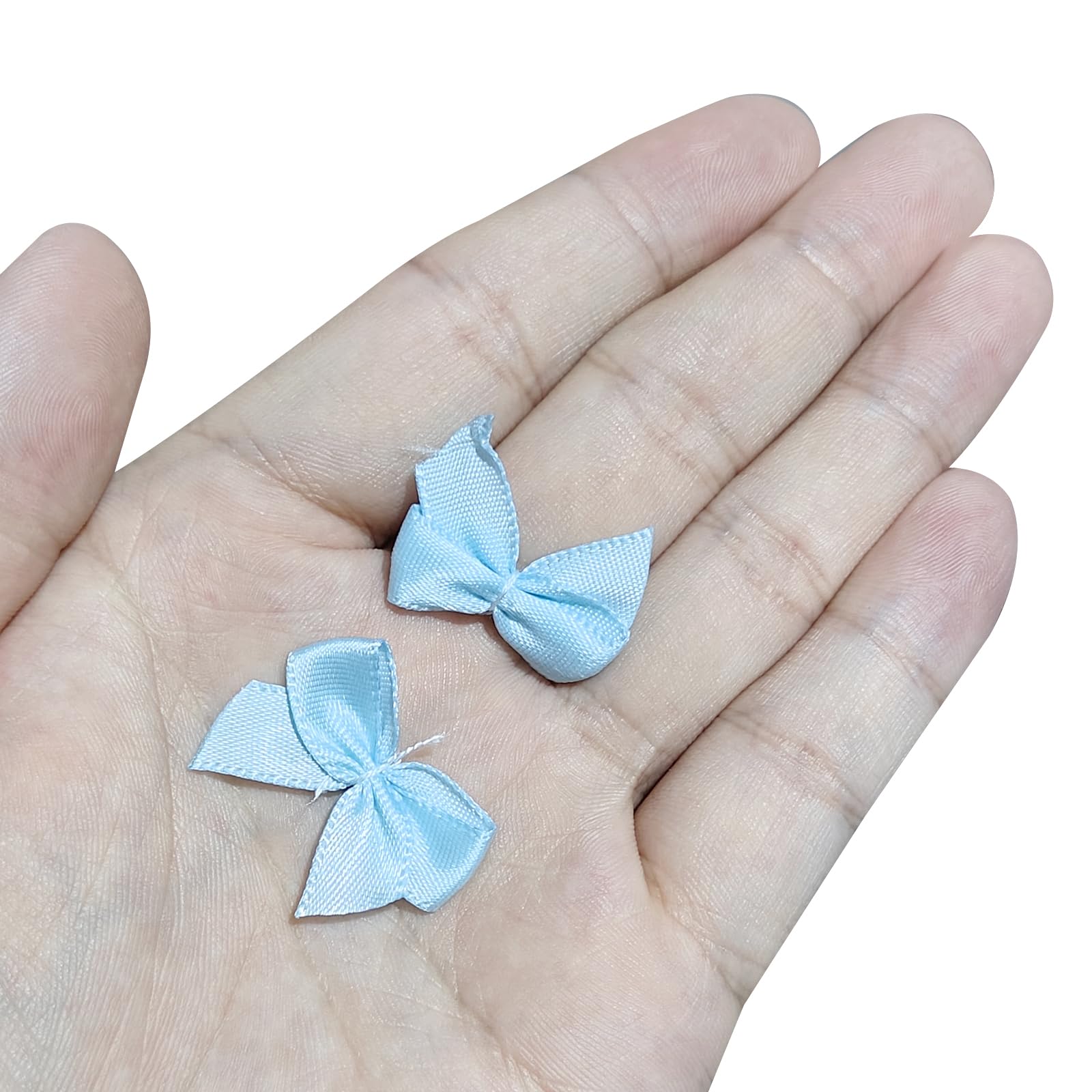 sourcingmap Noeuds satin 2,5cm mini noeuds ruban noir 50pcs