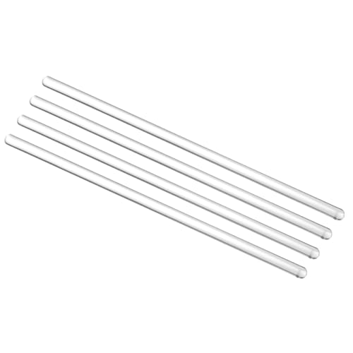 Sourcing Map Lot 4 baguettes verre borosilicate 200mm