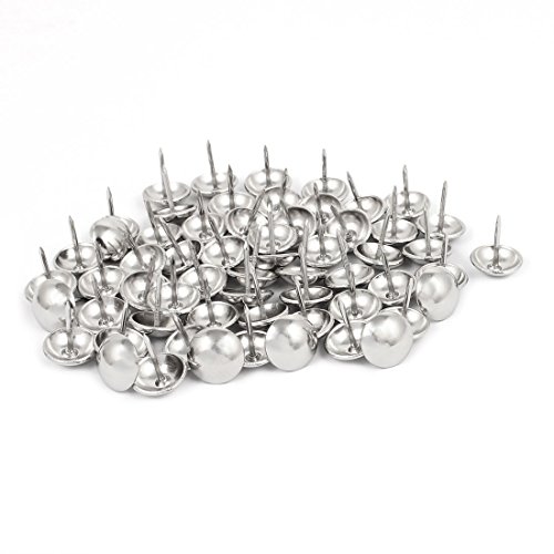Sourcingmap clou tapissier inox argenté 14 mm 60 pièces