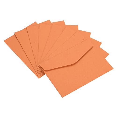 sourcing map Mini Enveloppes orange 60 pcs 8,2x11,5cm