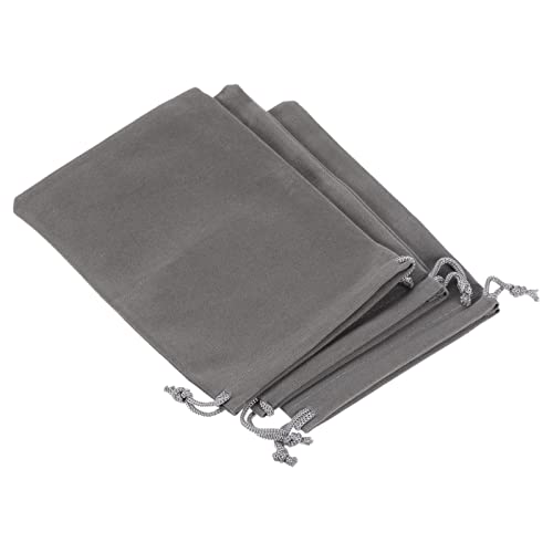 sourcing map Pochon microfibre gris 18x12 cm x3 lunettes