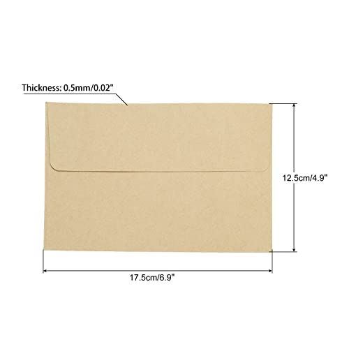 sourcing map Office mini enveloppes papier marron 50 pièces