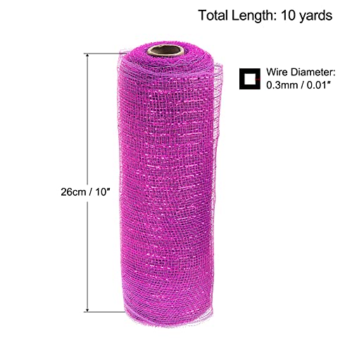 Sourcing Map Home & Garden ruban jute rose 26 cm x 9 m