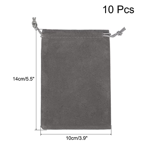 sourcing map pochette microfibre grise 14x10cm lot 10 lunettes