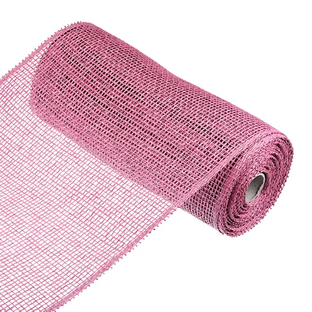 Sourcingmap Home & Garden ruban toile de jute rose 25,4 cm x 9 m