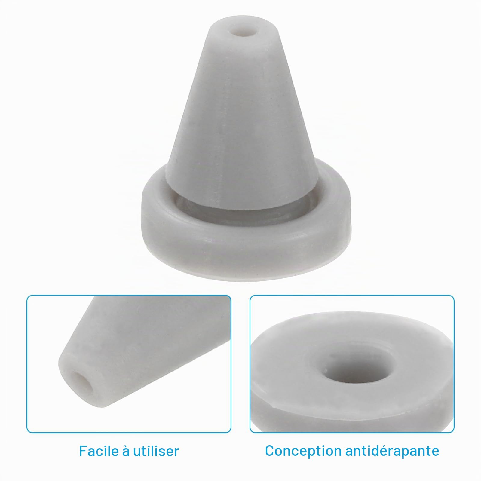 Sourcingmap Home & Garden Embout Pommeau Douche Silicone Gris Lot 100