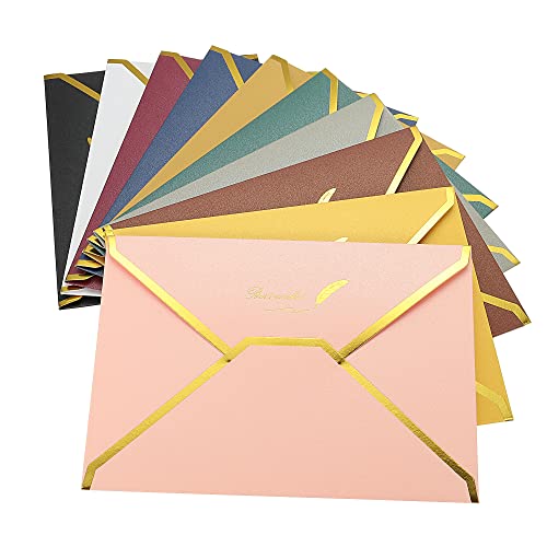 sourcing map Enveloppe B6 rabat V doré multicouleur lot 20