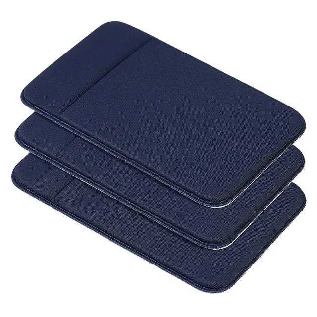 sourcing map Pochette carte téléphone spandex bleu marine lot 3