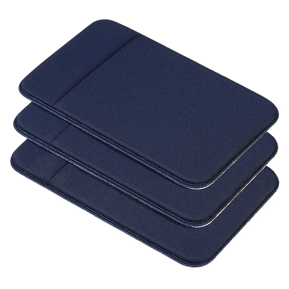 sourcing map Pochette carte téléphone spandex bleu marine lot 3