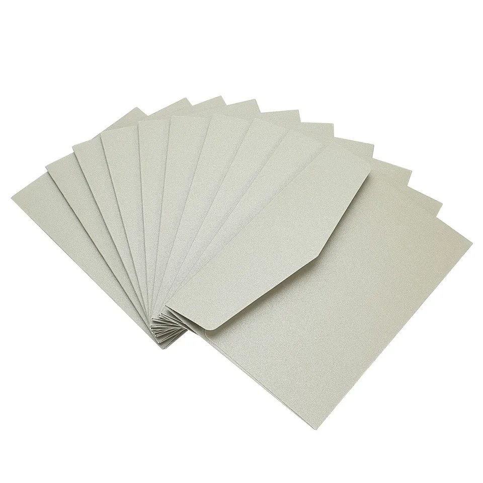 sourcing map Enveloppe 11x16 cm Argent Lot 10 Invitation