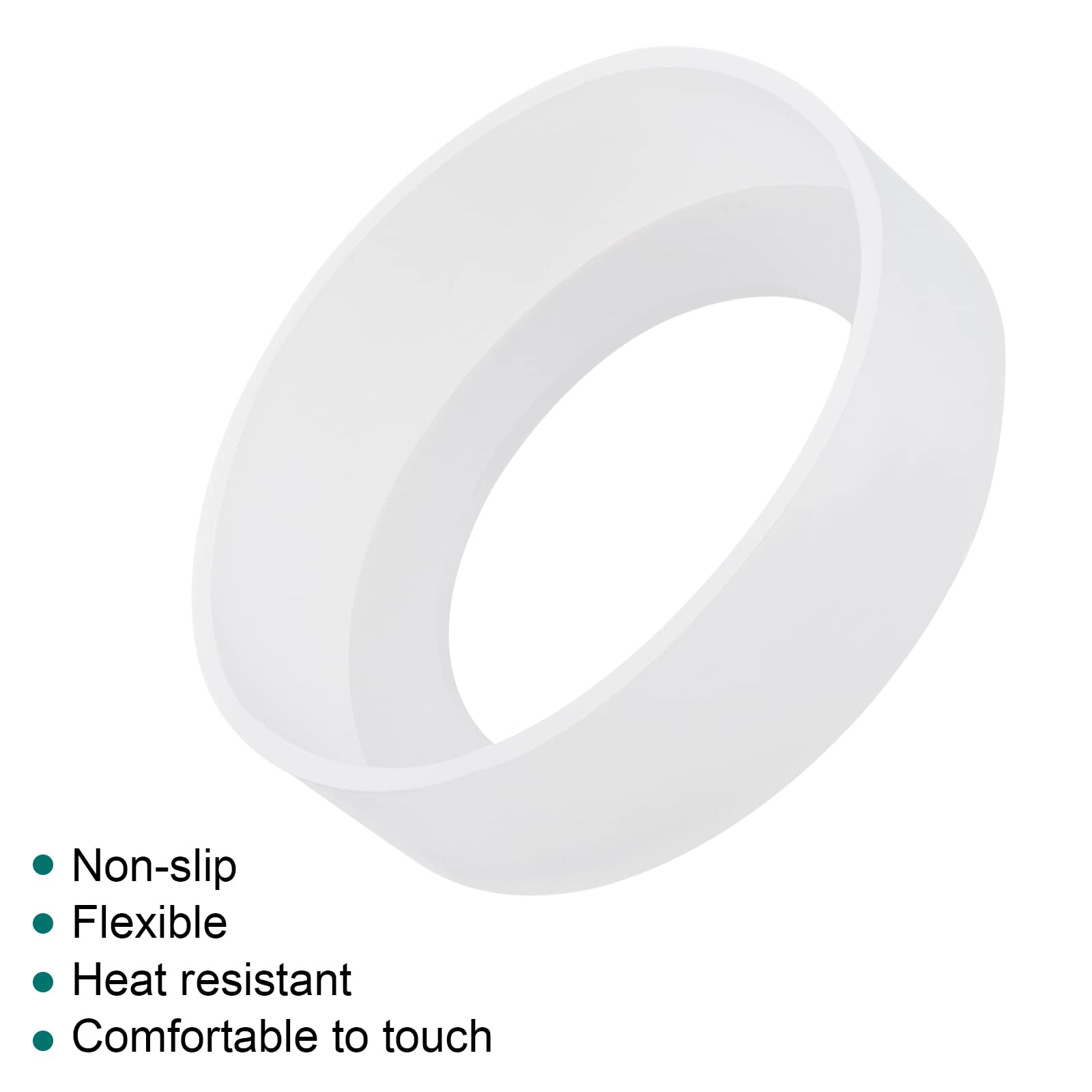 sourcingmap Botte Bouteille Silicone Blanc Lot 4 57 mm Antichoc