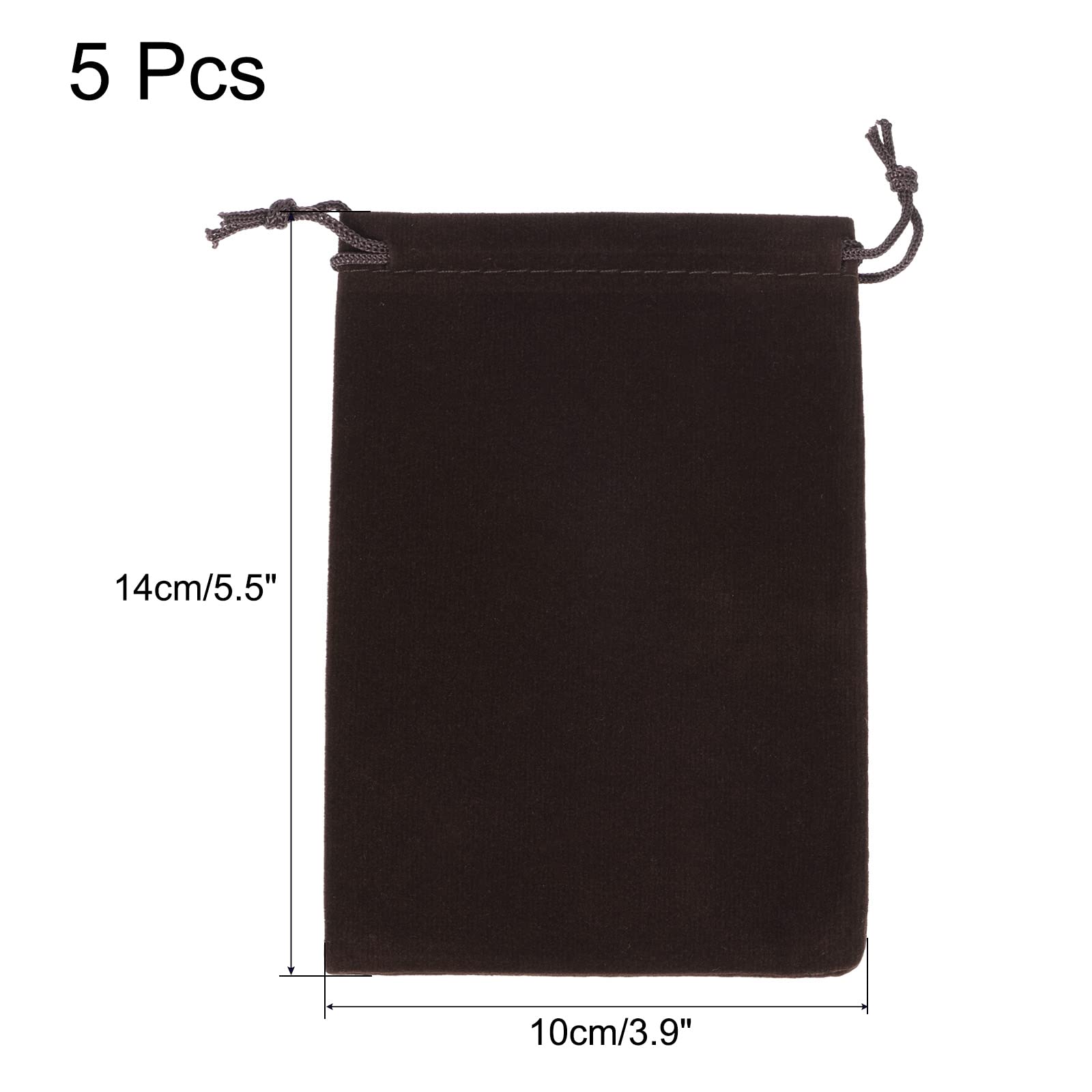 Sourcing Map Pochette 14x10 cm Marron x5 Étui Lunettes