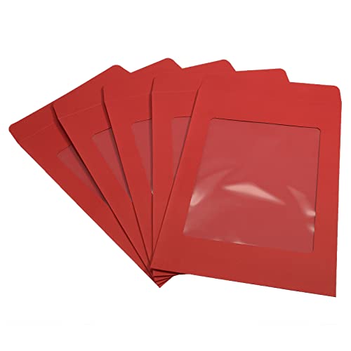 Sourcing Map A4 Enveloppe Fenêtre Rouge Simple Face x10