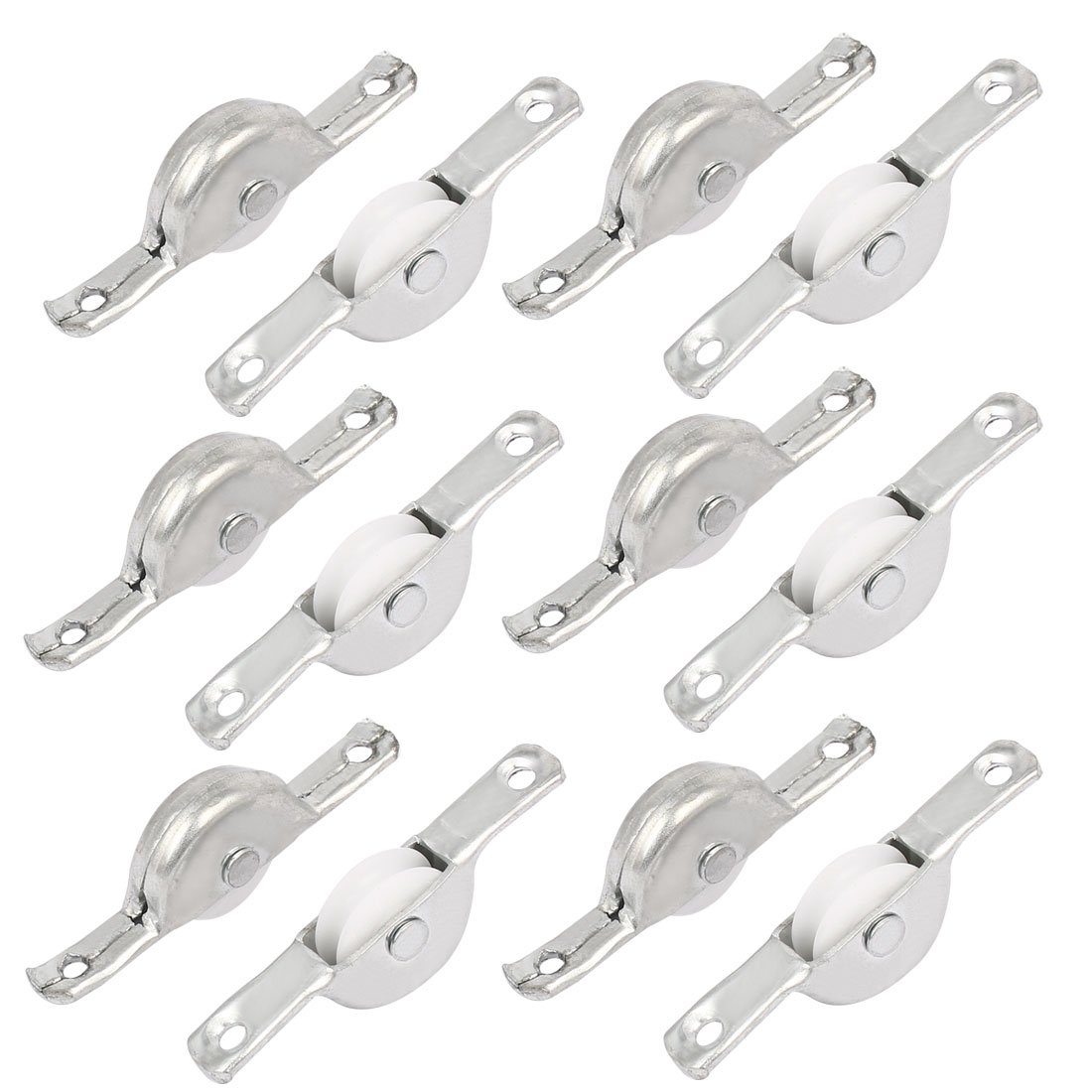 sourcing map Poulie fenêtre 56mm porte coulissante 12pcs blanc plastique