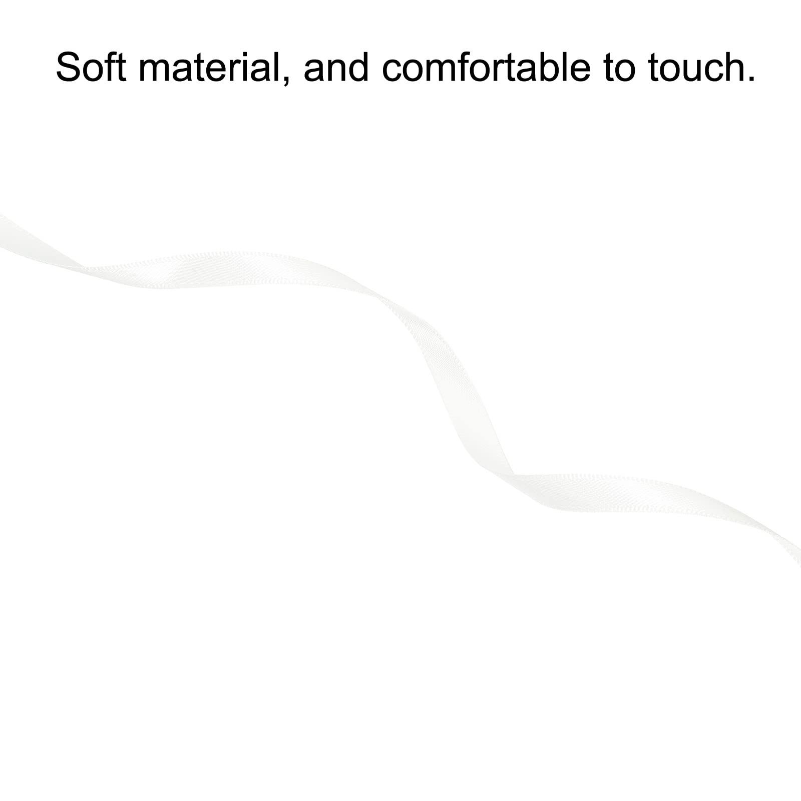 Sourcing Map ruban satin blanc cru 7mm x 91,4m double face