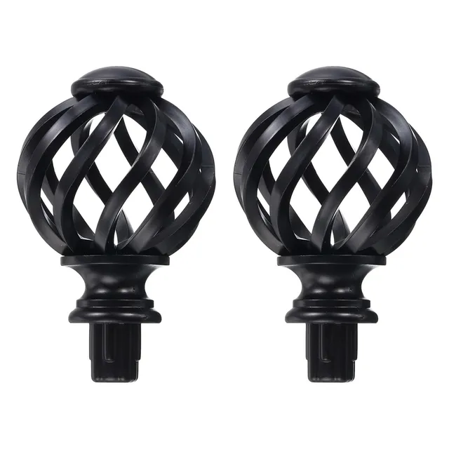 Sourcing Map Embouts Tringle Rideau Noir 2 Pcs 19mm