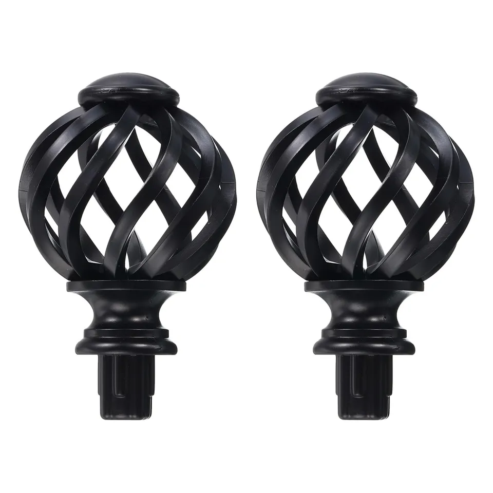 Sourcing Map Embouts Tringle Rideau Noir 2 Pcs 19mm