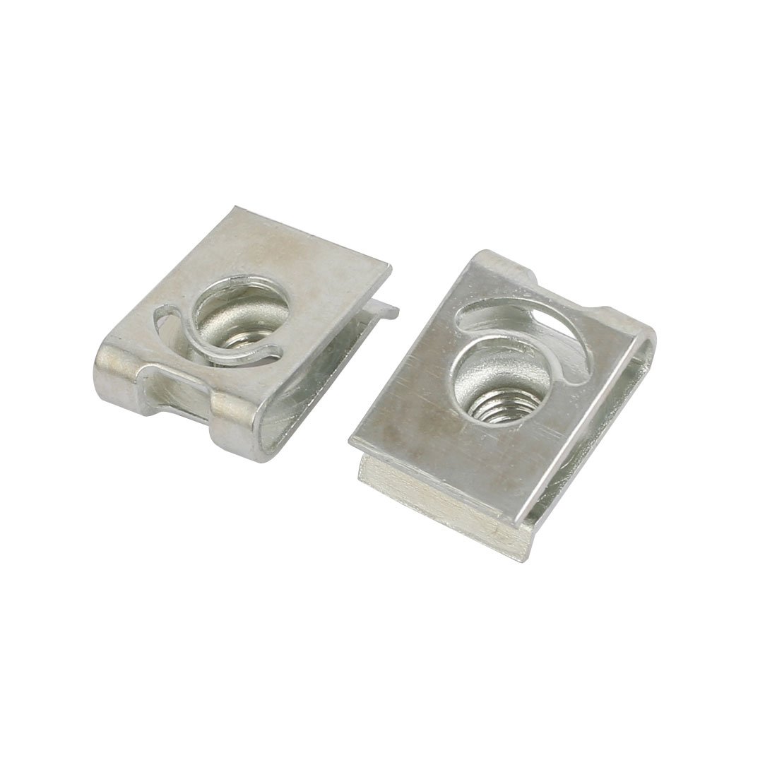 sourcingmap Écrous en U M6 acier 19x14mm lot 10 argent
