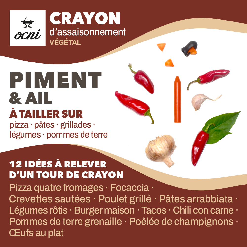 OCNI Coffrets 1 crayon assaisonnement piment ail BIO