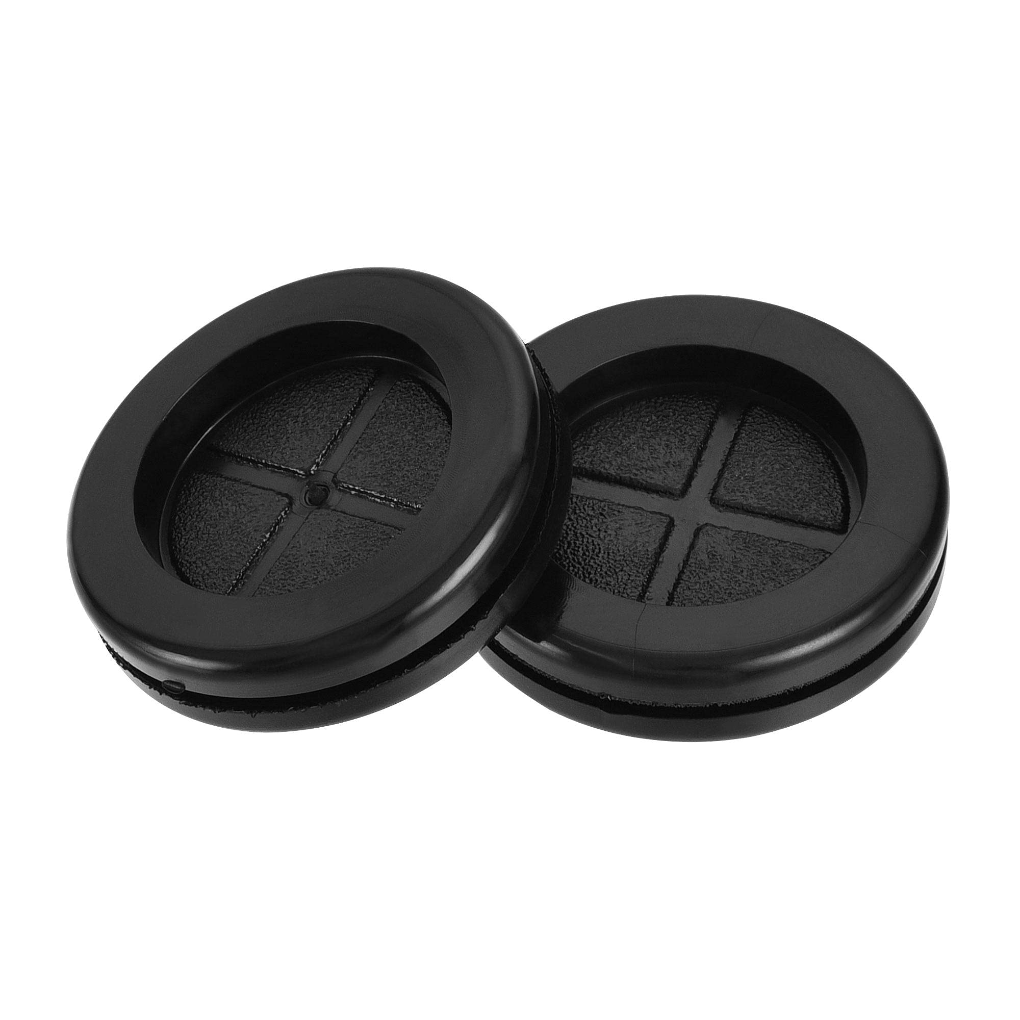 sourcing map 50mm passe-fil caoutchouc rond noir lot 4
