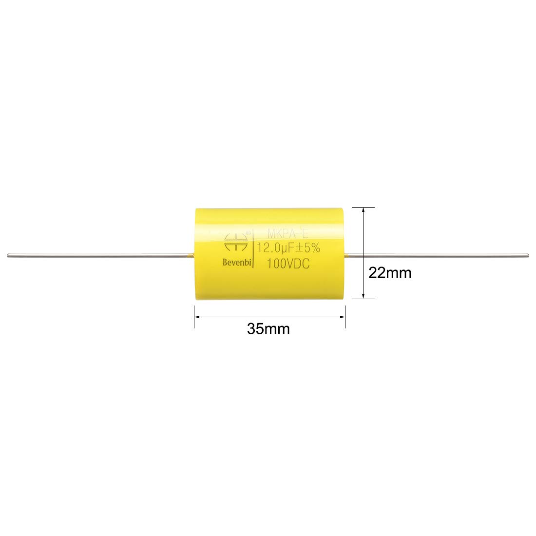 Sourcing Map Condensateur film polyester axial 12.0uF lot 5