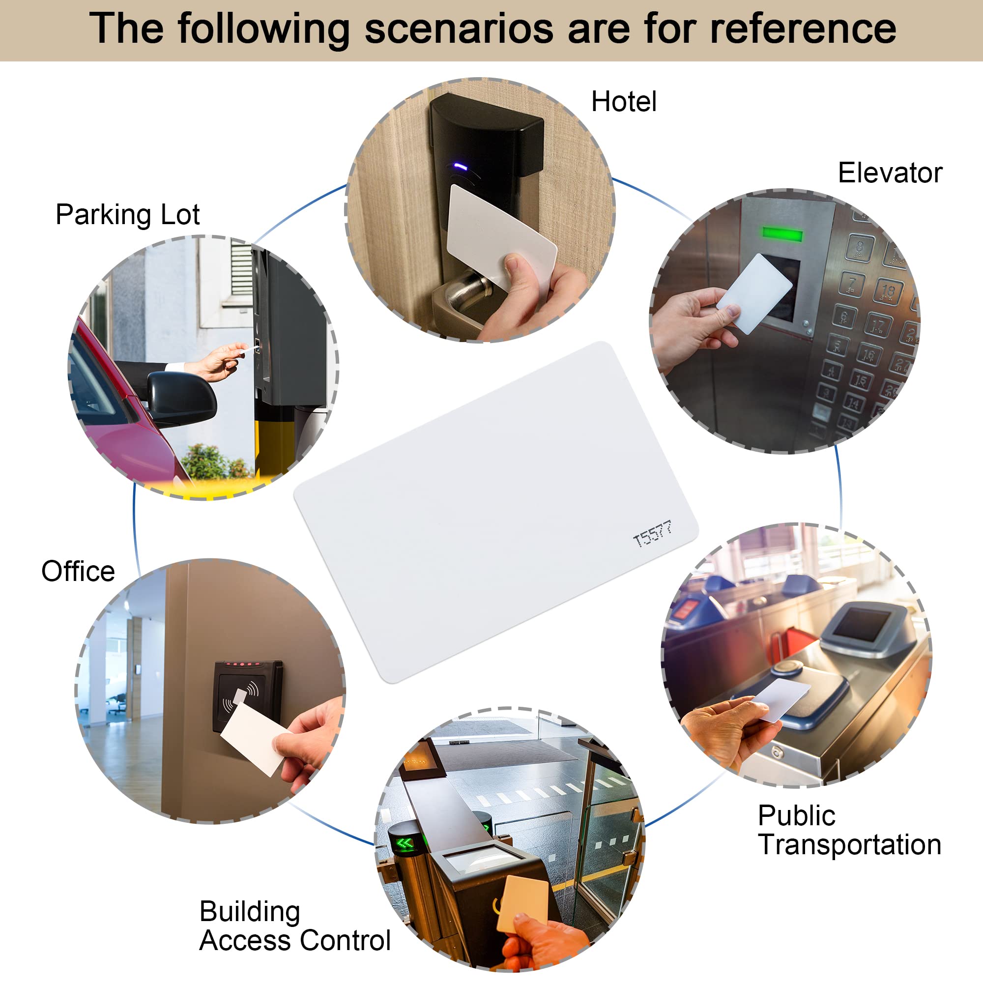 Sourcing Map Electronics Carte RFID T5577 125KHz Blanche 10 pcs