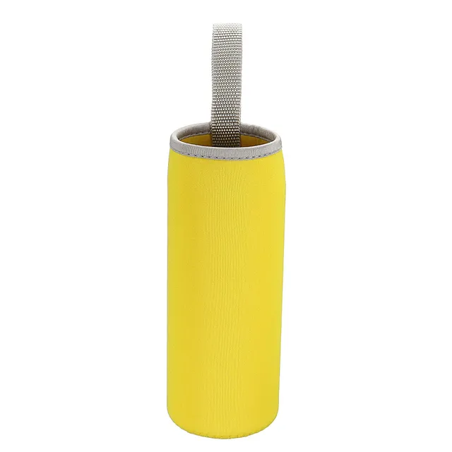 Sourcing Map Housse bouteille néoprène 500ml jaune lot 2 isotherme