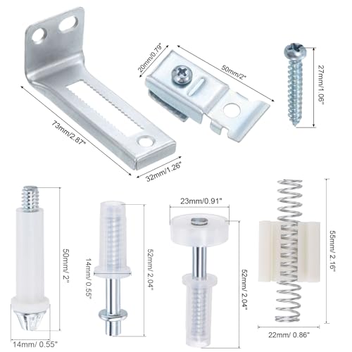 SOURCINGMAP Kit Réparation Quincaillerie Porte Pliante Inox