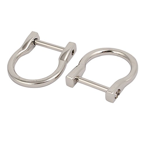 SOURCINGMAP Anneau D métal argent 20 mm lot 2pcs