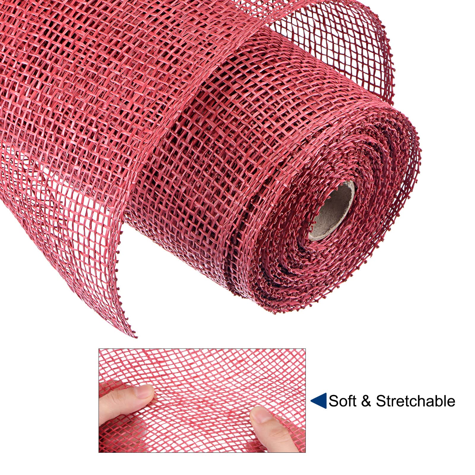 sourcing map Home & Garden maille 10 pouces x 10 yards rouge 1 rouleau