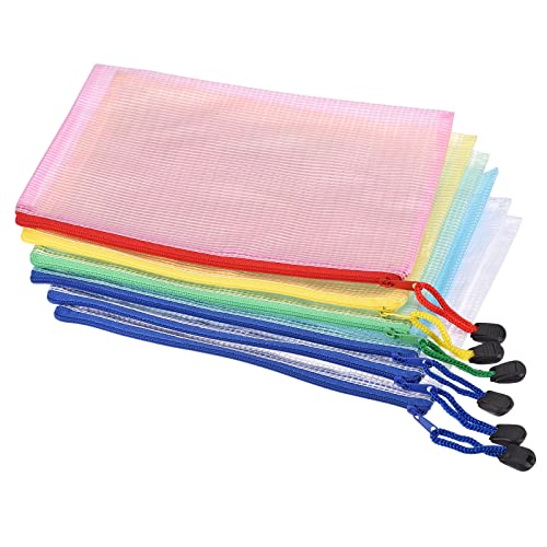 Sourcingmap pochette A4 zip couleurs assorties lot de 6