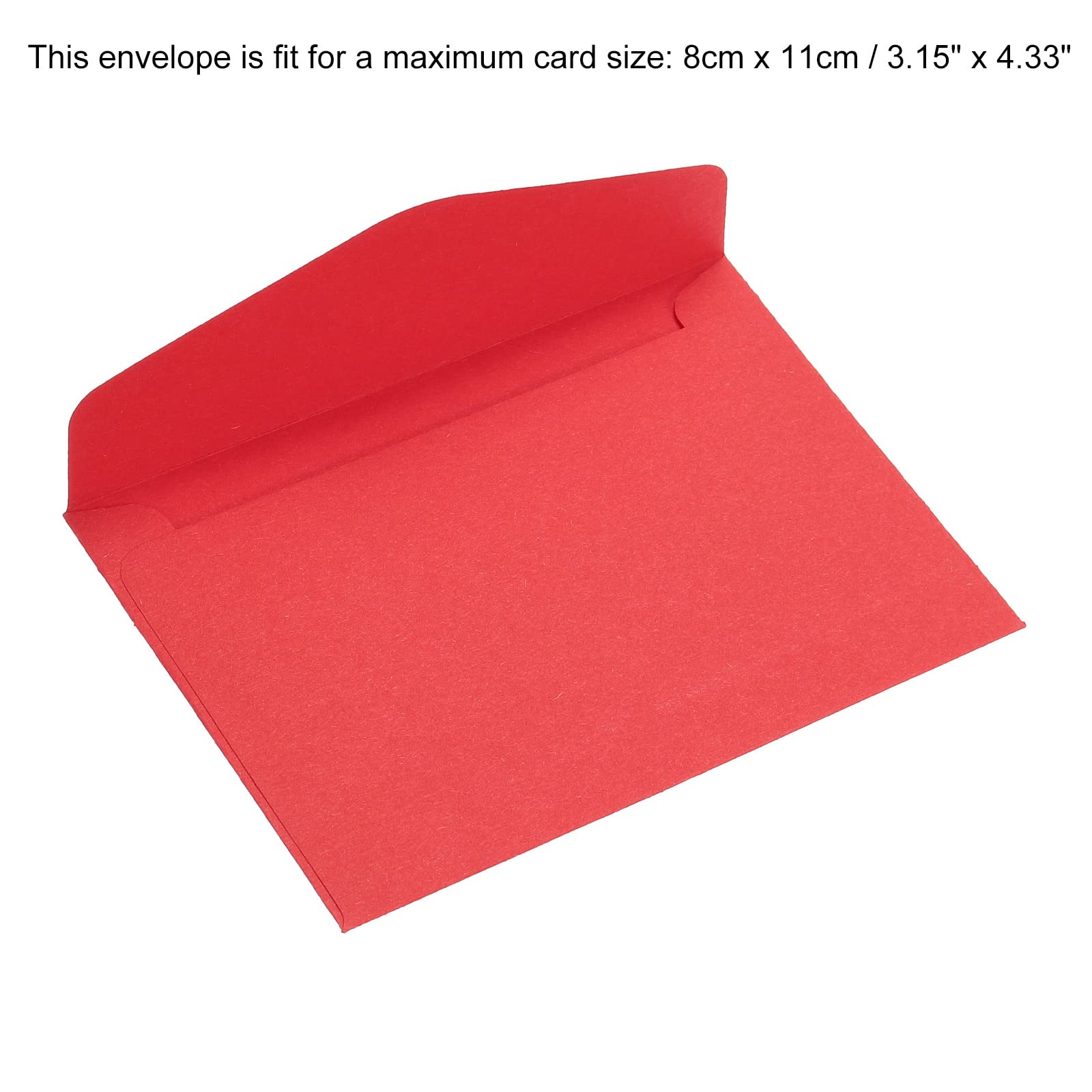 Sourcing Map Office enveloppe mini papier rouge 8,2x11,5 cm lot 60