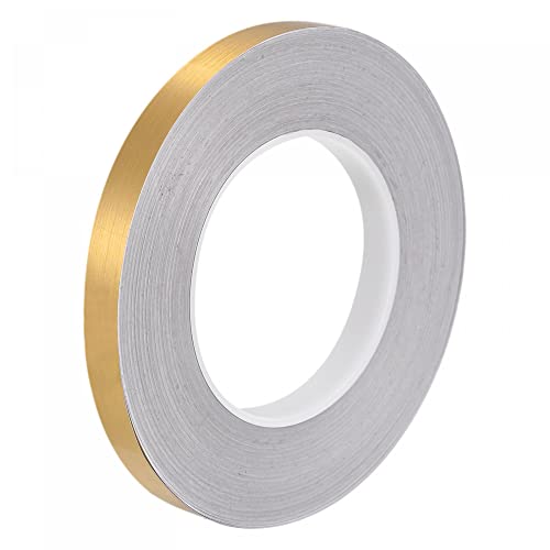 sourcing map Ruban Adhésif Carrelage Doré 12mm x 50m