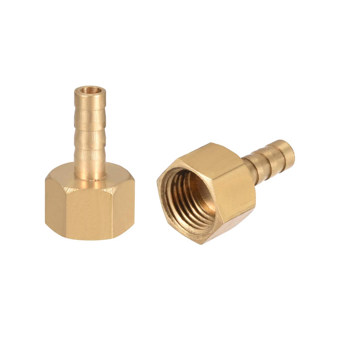 sourcingmap Raccord Cannelé Laiton 6mm 1/4 Femelle Lot 2