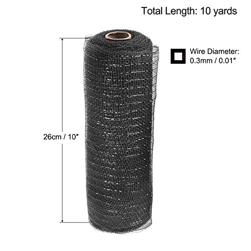 Sourcing Map Home & Garden ruban jute noir 26 cm x 9 m